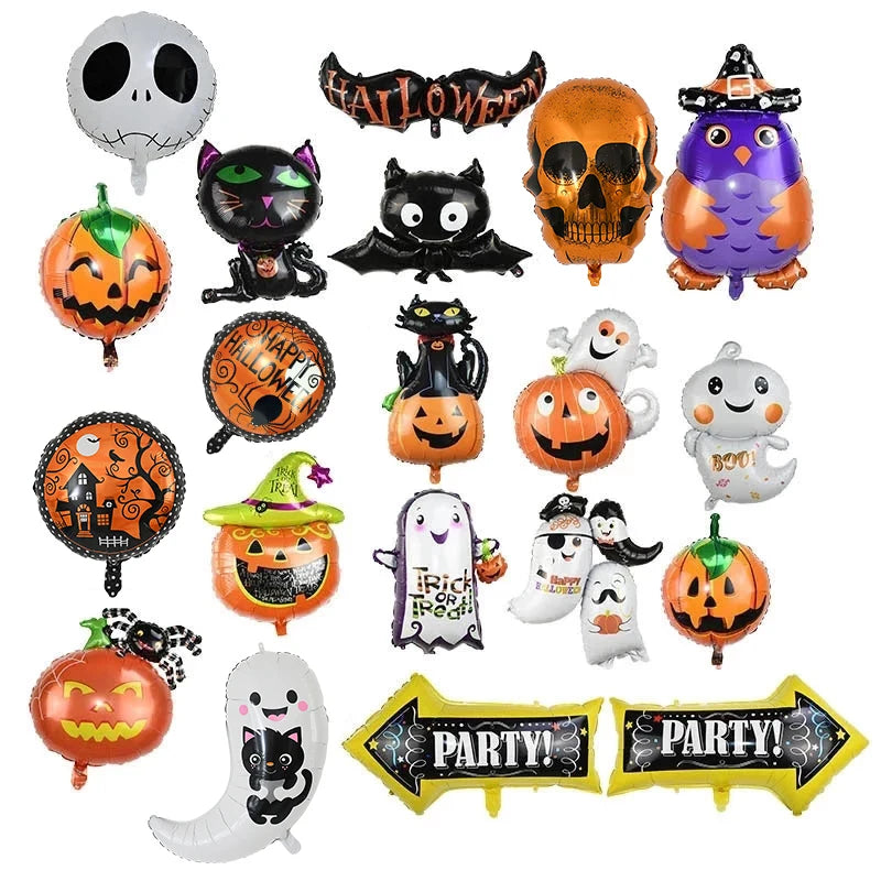 Halloween Foil Balloons - Durable & Reusable Decorations for Parties”