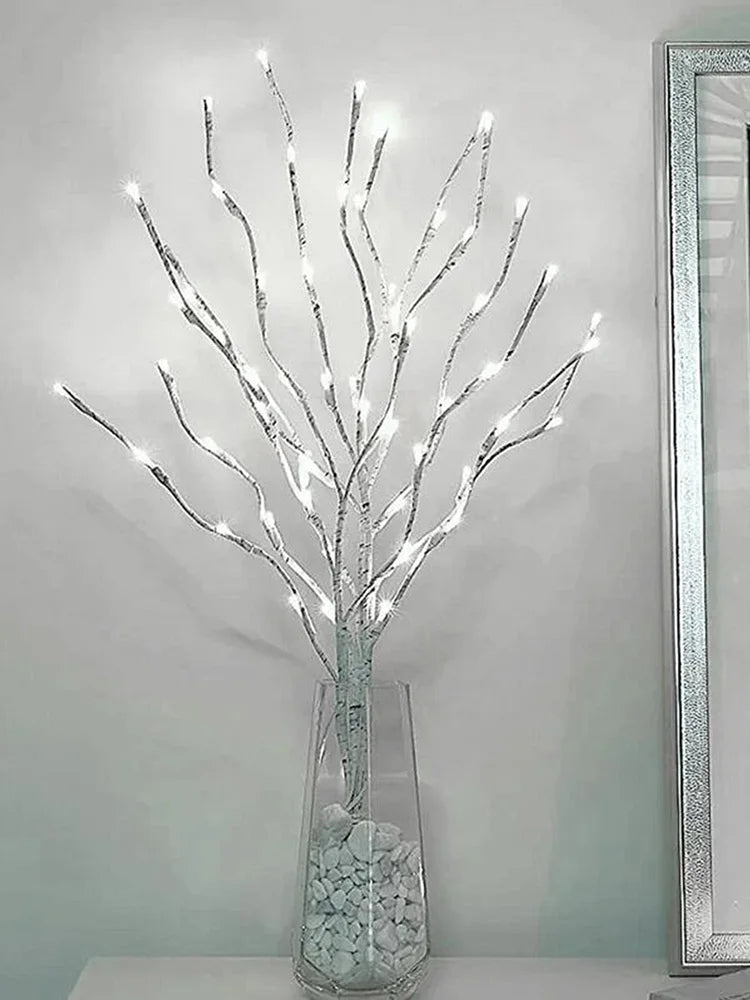 White Birch Branch Light String - Versatile LED Lights for Festive Ambiance