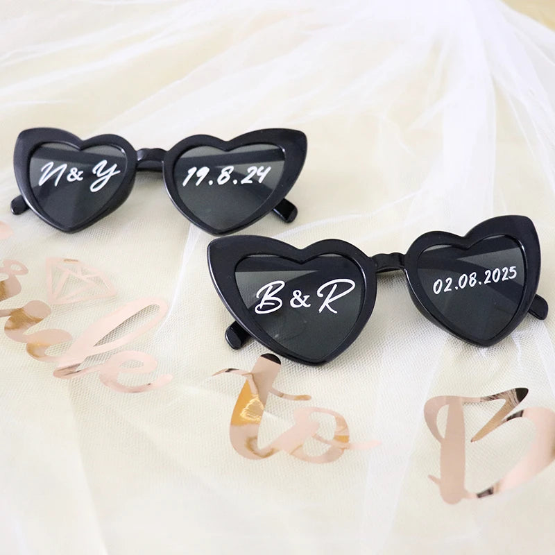 Personalized Sunglasses with Names & Dates - Wedding Party Favors