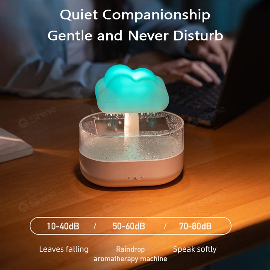 Rain Cloud Humidifier | Raindrop H2O Air Humidifier | Essential Oil Aroma Diffuser for Home Aromatherapy