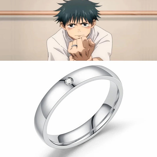 Stainless Steel Yuta Okkotsu Ring | Ideal Wedding Band for Anime Lovers