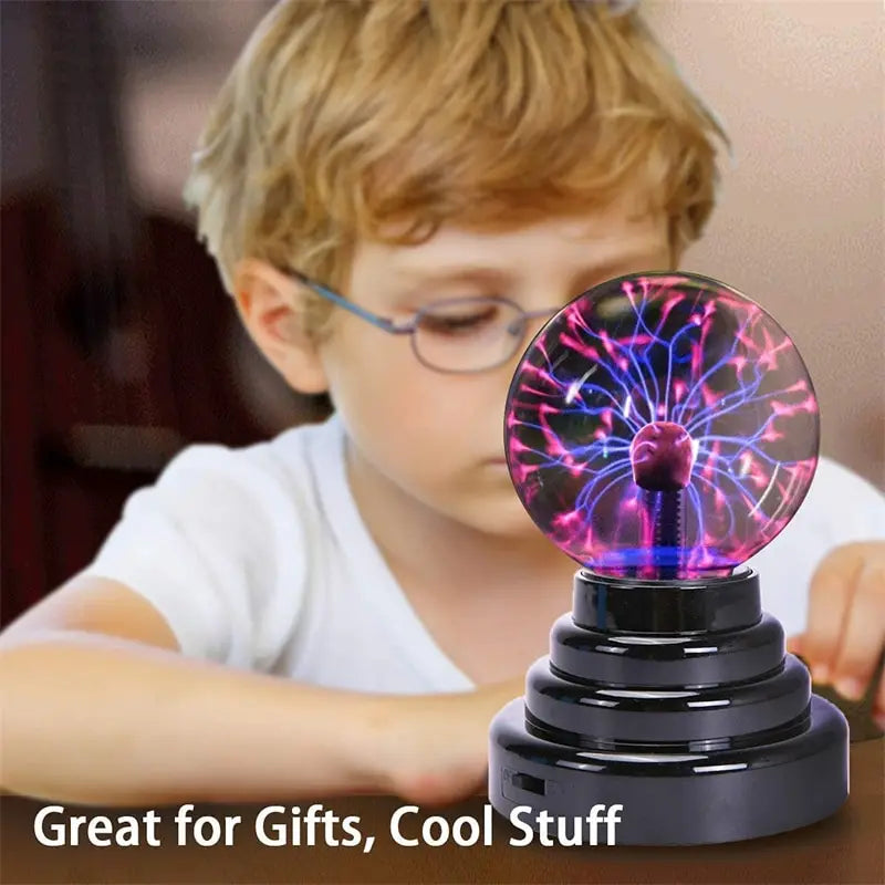 Colorful Plasma Ball Lamp - Engaging Touch Sensitive Night Light for Kids