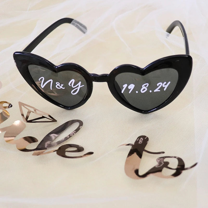 Personalized Sunglasses with Names & Dates - Wedding Party Favors