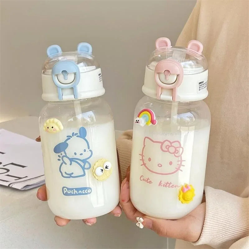 Portable Hello Kitty Straw Cup | Ideal for Kids & Students