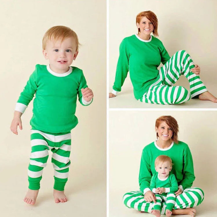 Christmas Pajamas Set - Striped Family Matching Sleepwear