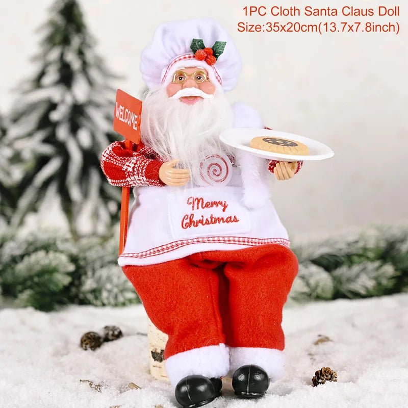 Christmas Decoration Standing Santa Doll - Festive Decor