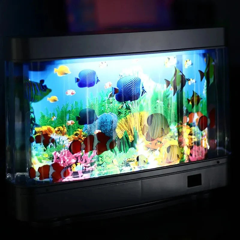 Artificial Tropical Fish Tank Night Light - Kids' Room Decor and Gift Idea