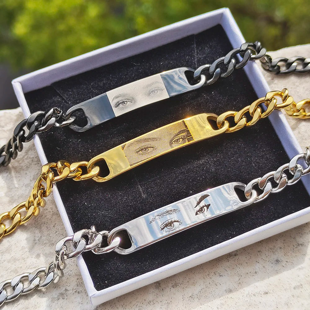 Personalized Eyes Photo Bracelet | Perfect Gift for Couples