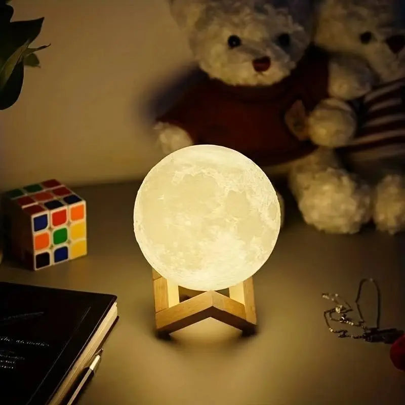 Christmas Gift LED Moonlight Lamp – 3D Printed Moon Night Light