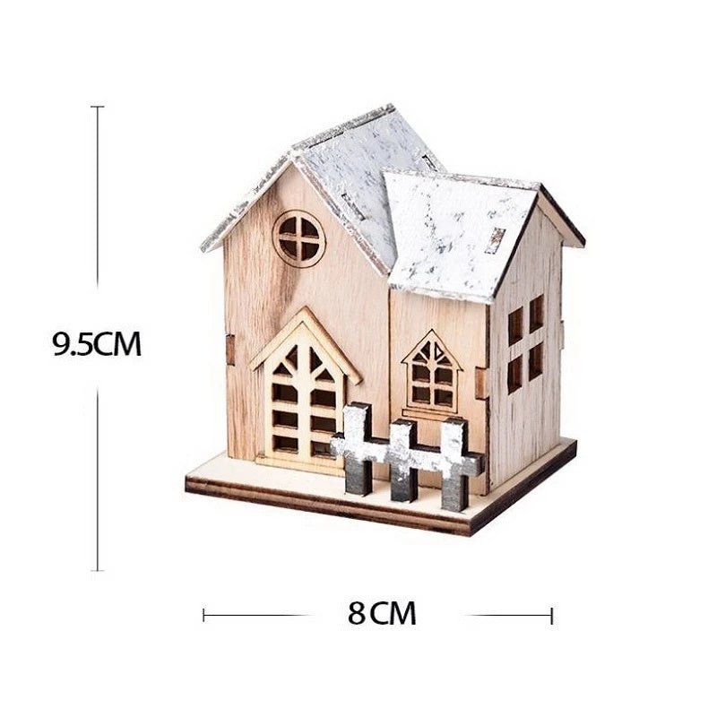 Christmas Wooden House Light - Cozy Cabin Ornament for Your Home