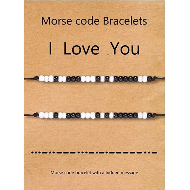 Long Distance Relationship Bracelets | I Love You Gift Set