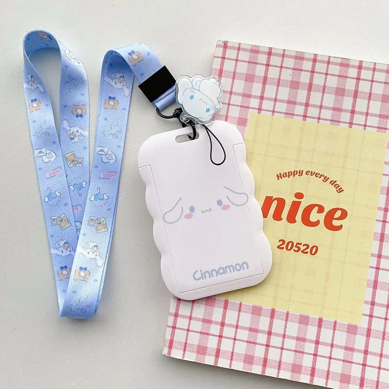 Cute Hello Kitty Card Holder Pendant with Lanyard | Kawaii Student Gift