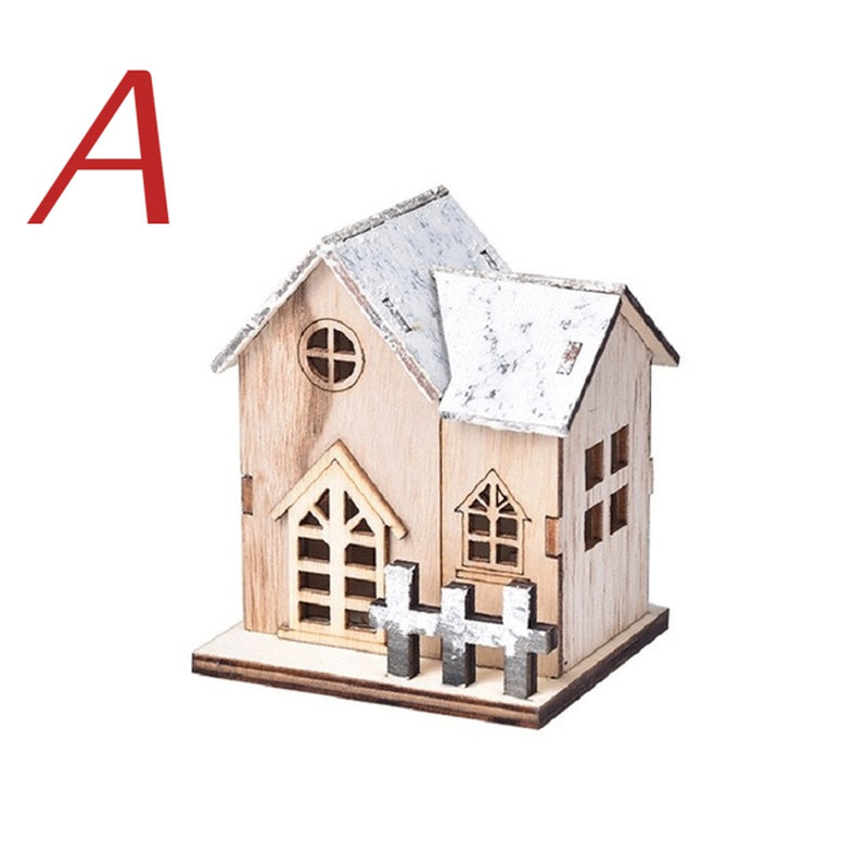 Christmas Wooden House Light - Cozy Cabin Ornament for Your Home