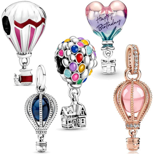 Unique 925 Silver Hot Air Balloon Charm for Women’s Bracelets