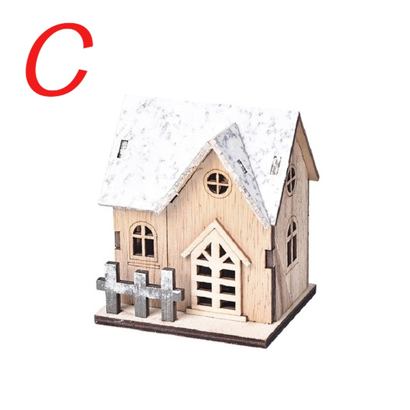 Christmas Wooden House Light - Cozy Cabin Ornament for Your Home