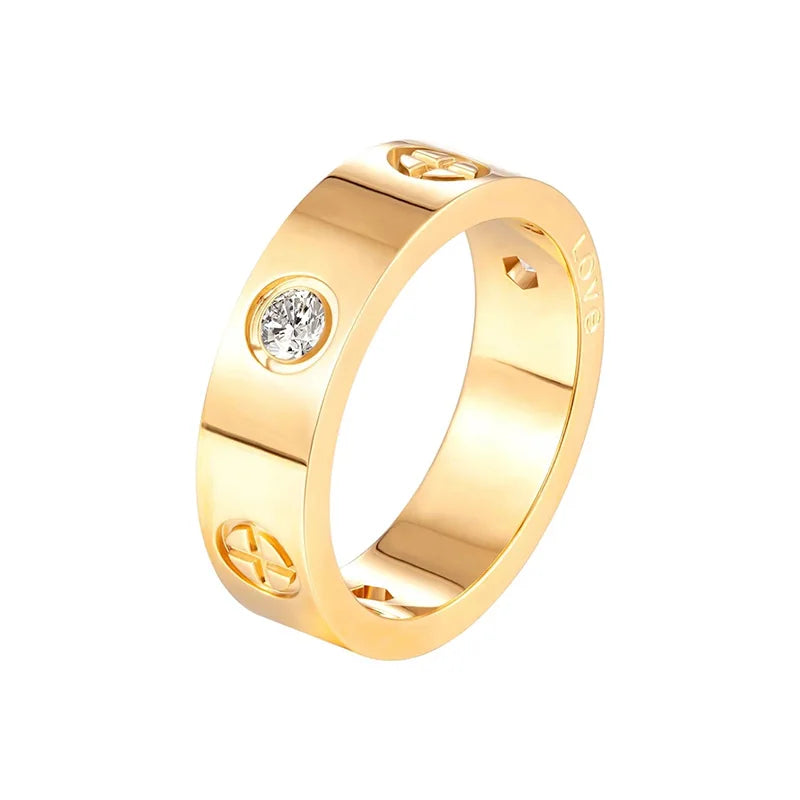 Rose Gold Stainless Steel Love Ring | Ideal Anniversary Gift