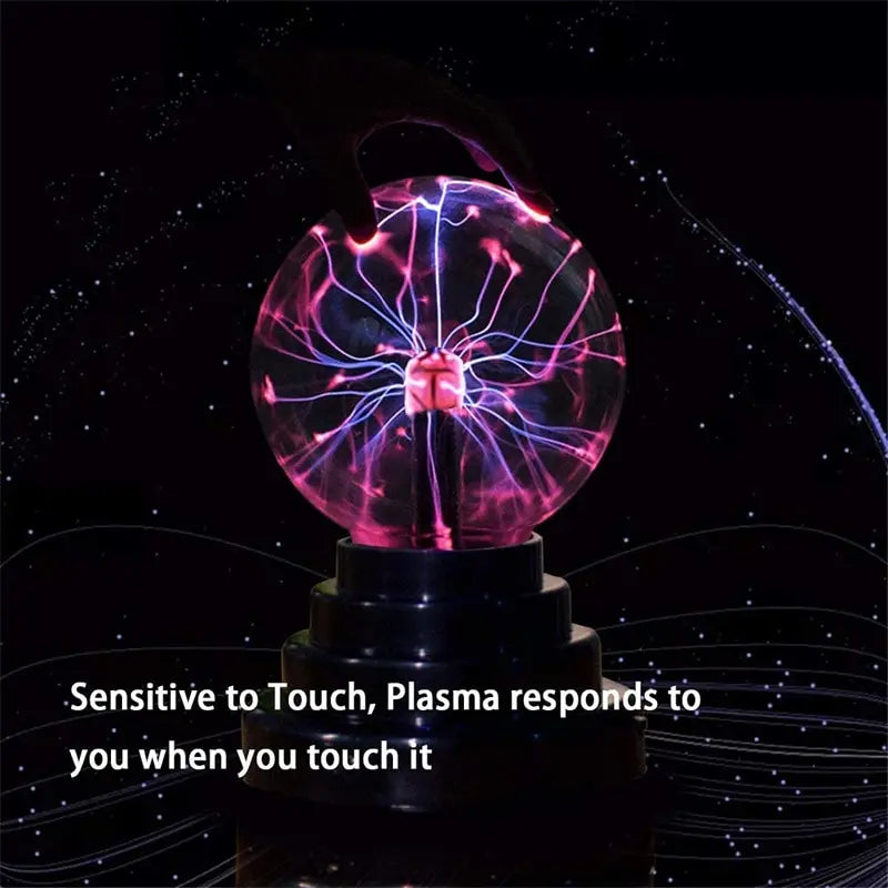 Colorful Plasma Ball Lamp - Engaging Touch Sensitive Night Light for Kids