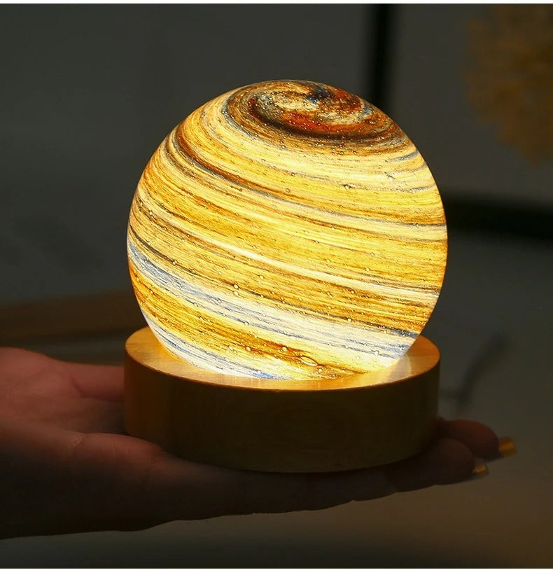 Unique 3D Moon Lamp with Wooden Stand – Ideal for Birthdays, Christmas, and Special Occasions