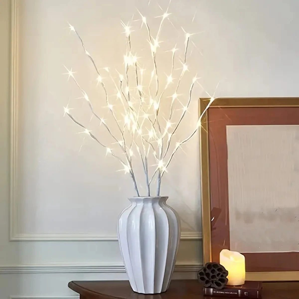 White Birch Branch Light String - Versatile LED Lights for Festive Ambiance