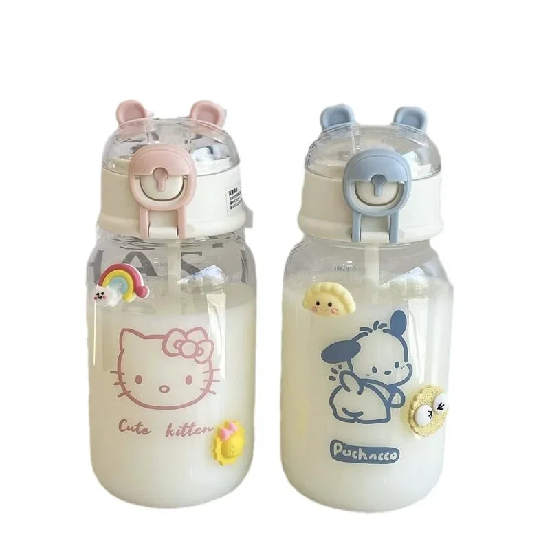 Portable Hello Kitty Straw Cup | Ideal for Kids & Students